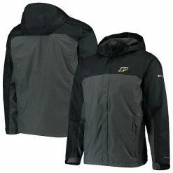 Outlet ⭐ Unbranded Men's Columbia Black/Charcoal Purdue Boilermakers Glennaker Storm Full-Zip Jacket ⭐