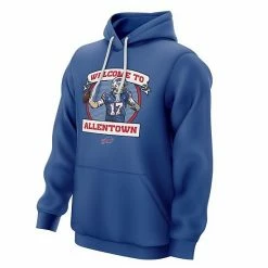 New 👏 Unbranded Men's Josh Allen Royal Buffalo Bills Welcome To Allentown Pullover Hoodie ⌛