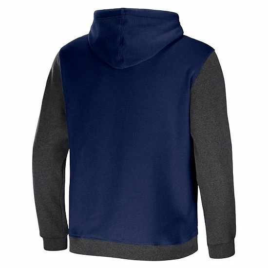 Wholesale ๐ Unbranded Men's NFL X Darius Rucker Collection By Fanatics Navy/Charcoal New England Patriots Colorblock Pullover Hoodie ๐ - Image 4