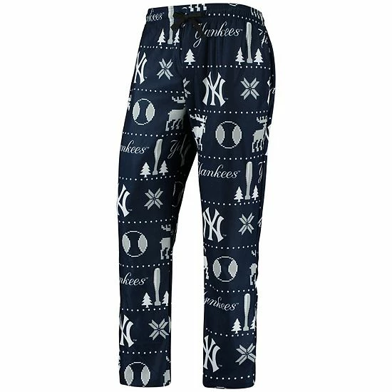 Buy ๐งจ Unbranded Men's FOCO Navy New York Yankees Ugly Pajama Sleep Set ๐งจ - Image 5
