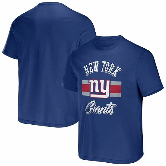 New 💯 Unbranded Men's NFL X Darius Rucker Collection By Fanatics Royal New York Giants Stripe T-Shirt 😉
