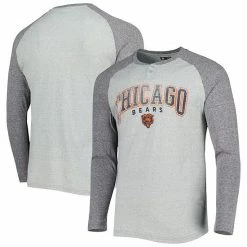 Top 10 🤩 Unbranded Men's Concepts Sport Heather Gray Chicago Bears Ledger Raglan Long Sleeve Henley T-Shirt ⌛