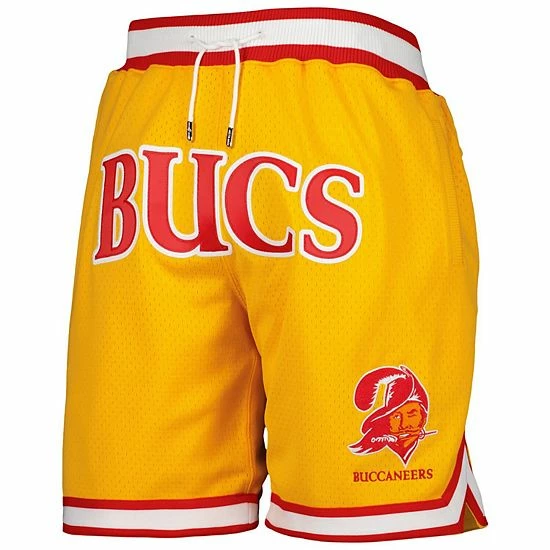 Brand new ๐ Unbranded Men's Mitchell & Ness Gold Tampa Bay Buccaneers Just Don Throwback Shorts ๐คฉ - Image 3