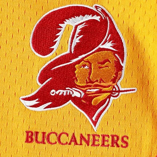 Brand new ๐ Unbranded Men's Mitchell & Ness Gold Tampa Bay Buccaneers Just Don Throwback Shorts ๐คฉ - Image 5