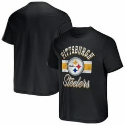Best deal 👏 Unbranded Men's NFL X Darius Rucker Collection By Fanatics Black Pittsburgh Steelers Stripe T-Shirt 🤩