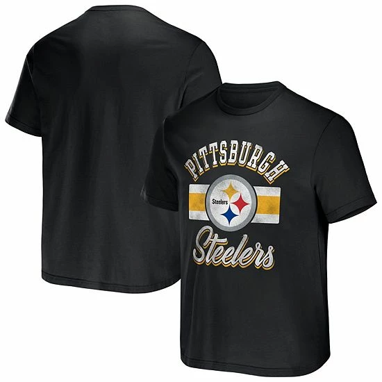 Best deal 👏 Unbranded Men's NFL X Darius Rucker Collection By Fanatics Black Pittsburgh Steelers Stripe T-Shirt 🤩 - Image 2