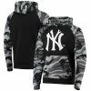 Best Sale ✨ Unbranded Men's FOCO Black New York Yankees Camo Raglan Pullover Hoodie 👏