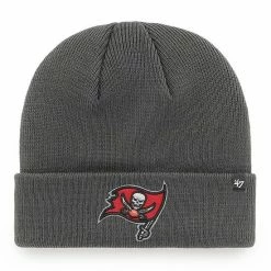 Best deal 😍 Unbranded Men's '47 Graphite Tampa Bay Buccaneers Primary Basic Cuffed Knit Hat ✔️