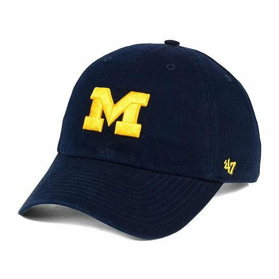 Coupon 😀 Unbranded Michigan Wolverines '47 Primary Logo Clean Up Adjustable Hat - Navy 🔥