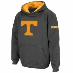 Hot Sale 💯 Unbranded Youth Stadium Athletic Charcoal Tennessee Volunteers Big Logo Pullover Hoodie 🥰