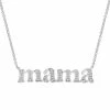 Coupon 🎁 Unbranded Sterling Silver 1/8 Carat T.W. Diamond "Mama" Necklace 🔔