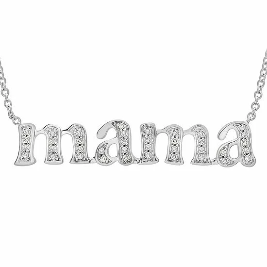 Coupon ๐ Unbranded Sterling Silver 1/8 Carat T.W. Diamond "Mama" Necklace ๐ - Image 2