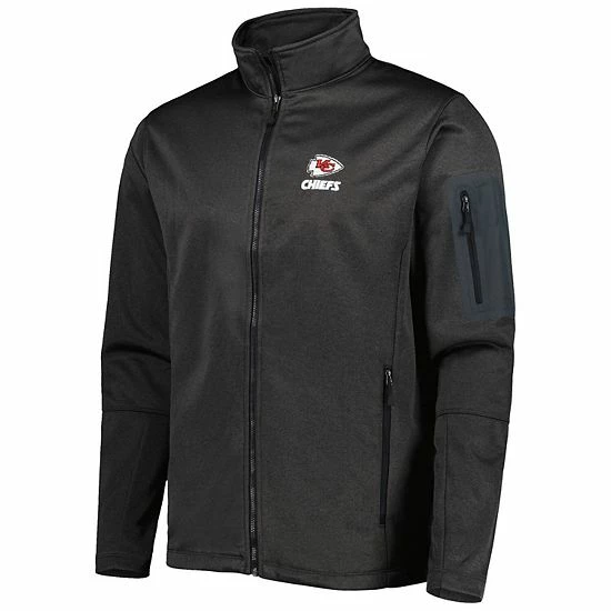 Flash Sale ๐ Unbranded Men's Dunbrooke Heather Black Kansas City Chiefs Freestyle ๐งฅ Coated Tech Fleece Full-Zip Jacket ๐ - Image 3