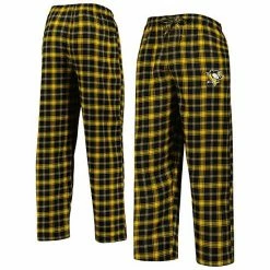 Best deal 🎉 Unbranded Men's Concepts Sport Black/Gold Pittsburgh Penguins Ledger Flannel Sleep Pants 🛒