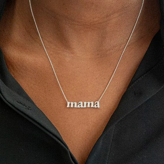Coupon ๐ Unbranded Sterling Silver 1/8 Carat T.W. Diamond "Mama" Necklace ๐ - Image 5