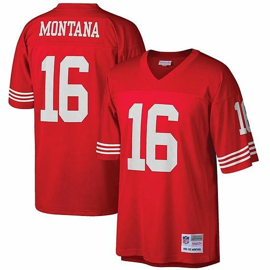Deals ๐ฅ Unbranded Men's Mitchell & Ness Joe Montana Scarlet San Francisco 49ers Big & Tall 1990 Retired Player Replica Jersey ๐