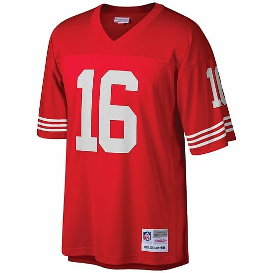 Deals ๐ฅ Unbranded Men's Mitchell & Ness Joe Montana Scarlet San Francisco 49ers Big & Tall 1990 Retired Player Replica Jersey ๐ - Image 3