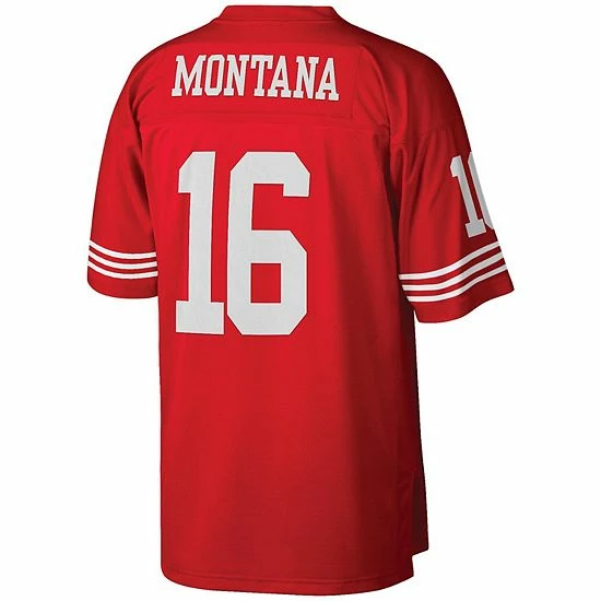 Deals ๐ฅ Unbranded Men's Mitchell & Ness Joe Montana Scarlet San Francisco 49ers Big & Tall 1990 Retired Player Replica Jersey ๐ - Image 4