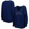 Best deal ✔️ Unbranded 👩 Women's Cuce College Navy Seattle Seahawks Deep V-Neck Pullover Sweatshirt 😍