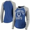 Cheapest 🧨 Unbranded 👩 Women's Touch Royal/Gray Indianapolis Colts Waffle Raglan Long Sleeve T-Shirt 🤩