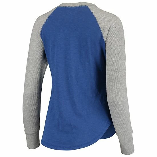 Cheapest ๐งจ Unbranded ๐ฉ Women's Touch Royal/Gray Indianapolis Colts Waffle Raglan Long Sleeve T-Shirt ๐คฉ - Image 4