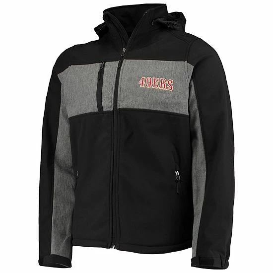 Promo 🤩 Unbranded Men's Dunbrooke Black San Francisco 49ers Circle Zephyr Softshell Full-Zip Jacket ❤️ - Image 3