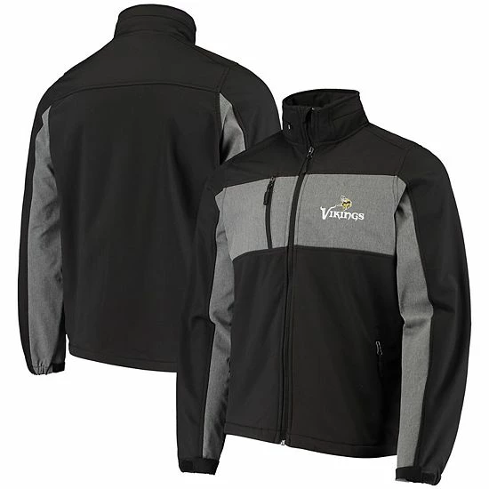 Flash Sale 🤩 Unbranded Men's Dunbrooke Black Minnesota Vikings Circle Zephyr Softshell Full-Zip Jacket 🔥 - Image 2