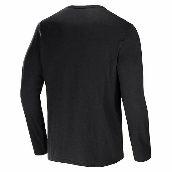 Wholesale 🤩 Unbranded Men's NFL X Darius Rucker Collection By Fanatics Black Baltimore Ravens Slub Jersey Henley Long Sleeve T-Shirt 🌟 - Image 4