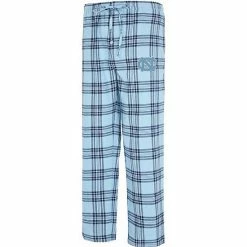 New 🔔 Unbranded Men's Concepts Sport Carolina Blue/Navy North Carolina Tar 👠 Heels Takeaway Plaid Flannel Pants 🧨