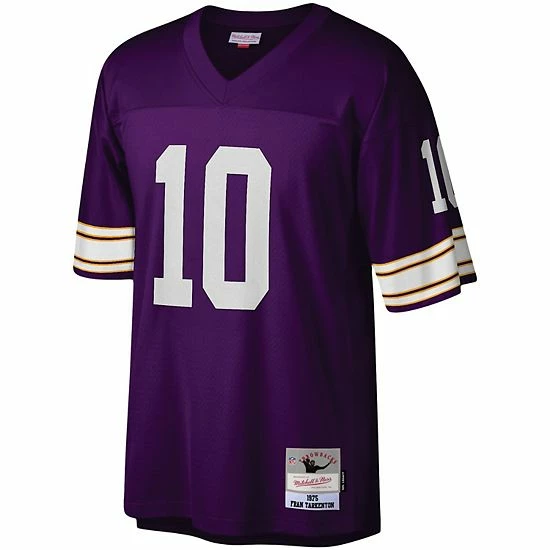 Cheap 🔔 Unbranded Men's Mitchell & Ness Fran Tarkenton Purple Minnesota Vikings Legacy Replica Jersey 😍 - Image 3