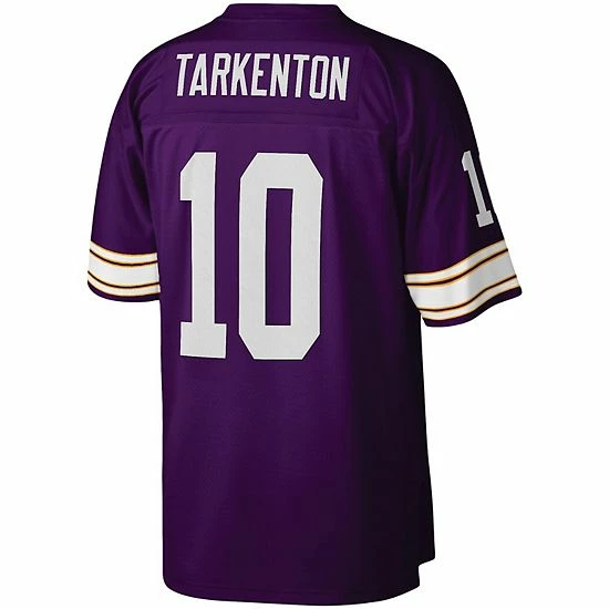 Cheap 🔔 Unbranded Men's Mitchell & Ness Fran Tarkenton Purple Minnesota Vikings Legacy Replica Jersey 😍 - Image 4