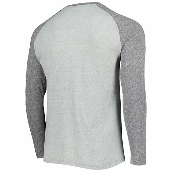 Cheapest ❤️ Unbranded Men's Concepts Sport Heather Gray Pittsburgh Steelers Ledger Raglan Long Sleeve Henley T-Shirt ❤️ - Image 4