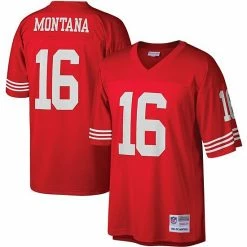 Wholesale ✔️ Unbranded Men's Mitchell & Ness Joe Montana Scarlet San Francisco 49ers Legacy Replica Jersey ⌛