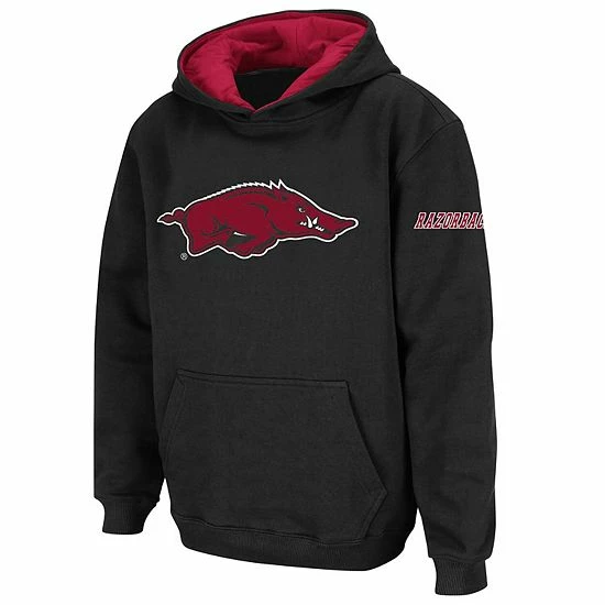 Wholesale 👍 Unbranded Youth Stadium Athletic Black Arkansas Razorbacks Big Logo Pullover Hoodie 🎉 - Image 2