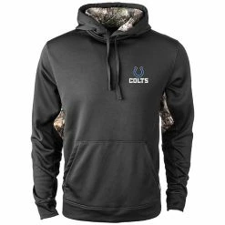 New 🎁 Unbranded Men's Black/Realtree Camo Indianapolis Colts Logo Ranger Pullover Hoodie ⌛