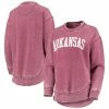 Outlet 🔥 Unbranded 👩 Women's Pressbox Cardinal Arkansas Razorbacks Vintage Wash Pullover Sweatshirt 👏
