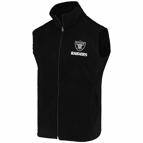 Discount ๐งจ Unbranded Men's Black Las Vegas Raiders Houston Fleece Full-Zip Vest ๐ - Image 3