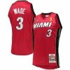 Coupon 😀 Unbranded Men's Mitchell & Ness Dwyane Wade Red Miami Heat 2005-06 Hardwood Classics Authentic Jersey 🎁
