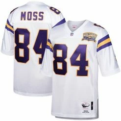 Best Pirce 🎁 Unbranded Men's Mitchell & Ness Randy Moss White Minnesota Vikings 2000 Authentic Throwback Retired Player Jersey 🤩