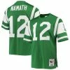 Flash Sale ⌛ Unbranded Men's Mitchell & Ness Joe Namath Green New York Jets Authentic Retired Player Jersey 🛒