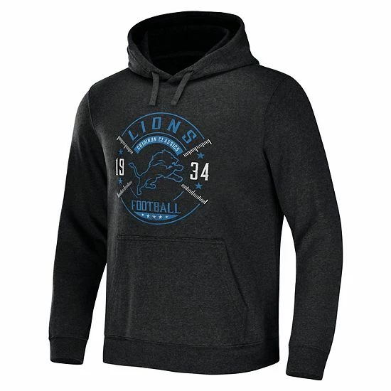 Cheap 😉 Unbranded Men's NFL X Darius Rucker Collection By Fanatics Heather Charcoal Detroit Lions Radar Pullover Hoodie 😉 - Image 3