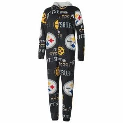 Buy 🔥 Unbranded Men's Concepts Sport Black Pittsburgh Steelers Windfall Microfleece Union Suit 🎉
