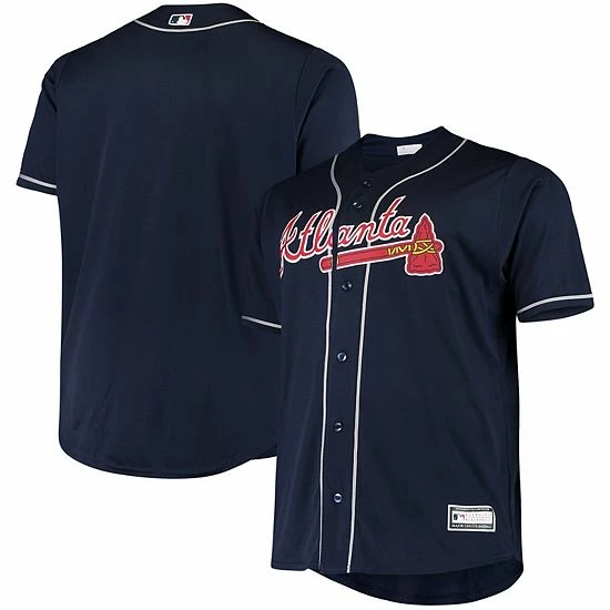 Cheapest โ Unbranded Men's Navy Atlanta Braves Big & Tall Replica Alternate Team Jersey ๐ - Image 2