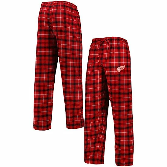 Hot Sale ๐ Unbranded Men's Concepts Sport Red/Black Detroit Red Wings Ledger Flannel Sleep Pants ๐ - Image 2