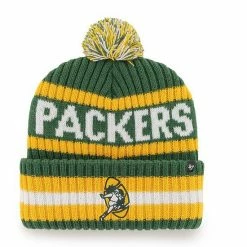 Discount 👍 Unbranded Men's '47 Green Green Bay Packers Legacy Bering Cuffed Knit Hat With Pom 😉