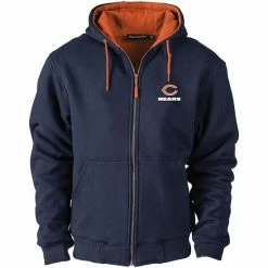Flash Sale 🤩 Unbranded Men's Dunbrooke Navy Chicago Bears Craftsman Thermal-Lined Full-Zip Hoodie 🎁