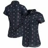 Outlet ⭐ Unbranded 👩 Women's FOCO Navy Houston Astros Floral Button Up 👕 Shirt 🎉