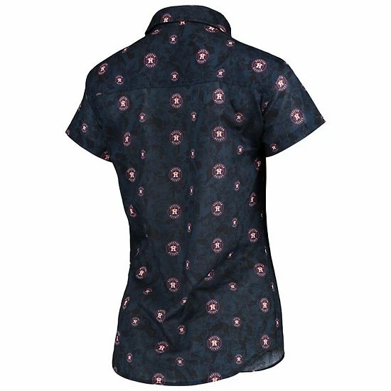 Outlet โญ Unbranded ๐ฉ Women's FOCO Navy Houston Astros Floral Button Up ๐ Shirt ๐ - Image 4