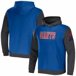 Top 10 🔔 Unbranded Men's NFL X Darius Rucker Collection By Fanatics Royal/Charcoal New York Giants Colorblock Pullover Hoodie 💯