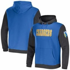 Budget 😀 Unbranded Men's NFL X Darius Rucker Collection By Fanatics Powder Blue/Charcoal Los Angeles Chargers Colorblock Pullover Hoodie ❤️